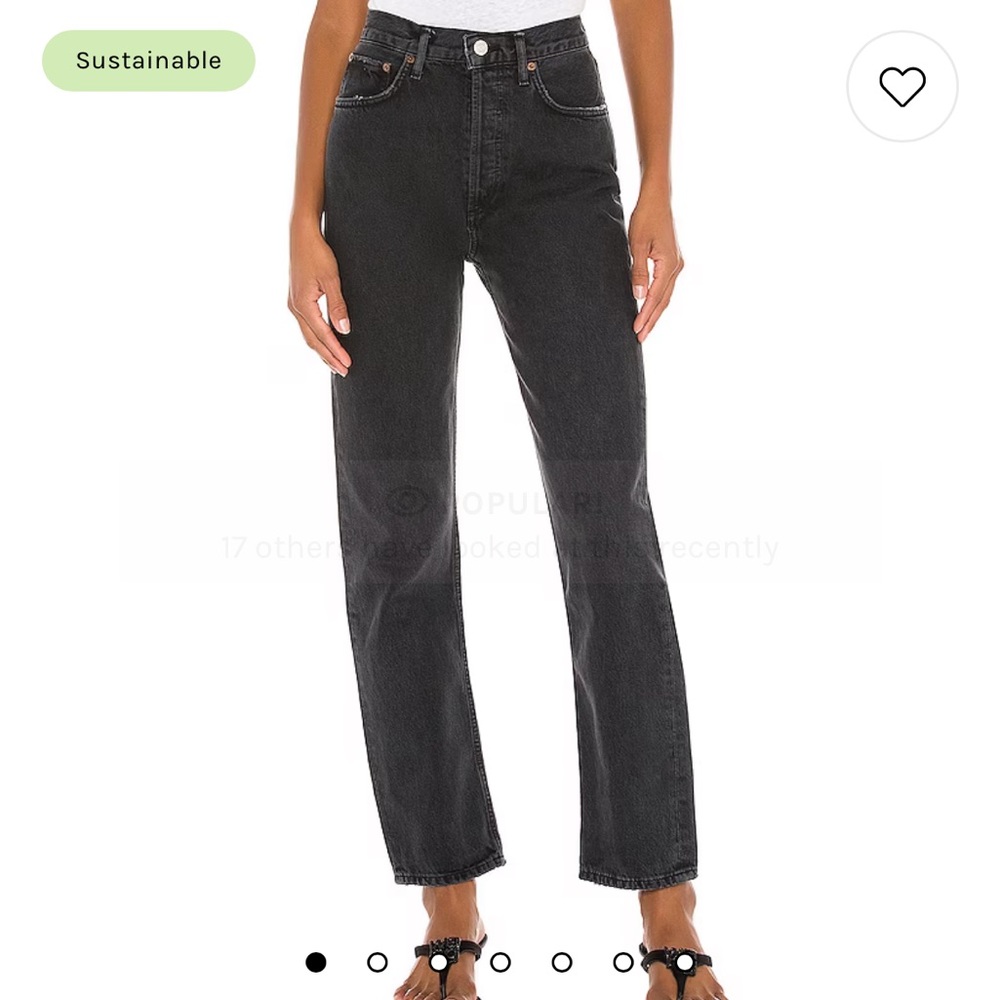 Agolde 90’s pinch waist in black tea